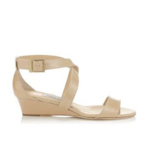 Jimmy Choo Shoes Jimmy Choo Chiara Paitinne Nude Wedge Poshmark